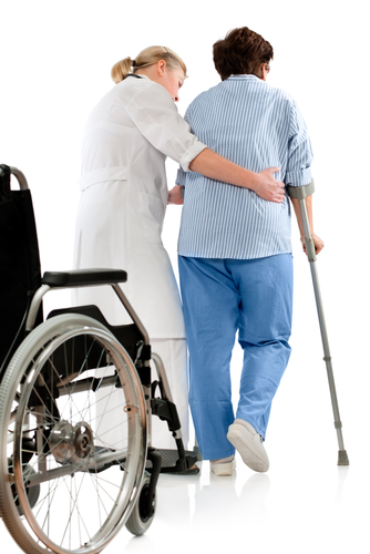 stroke patient in wheelchair